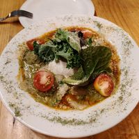 Ravioli (very saucy and delicious) at Green Point in Cusco