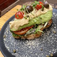 SANDWICH ABIERTO DE PALTA (OPEN SANDWICH MADE WITH HOMEMADE BREAD)  at Green Point in Cusco