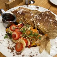 PANQUEQUES DE BANANA (BANANA PANCAKES)  at Green Point in Cusco