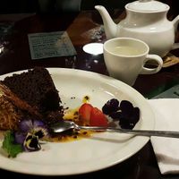 chocolate cake  at Green Point in Cusco