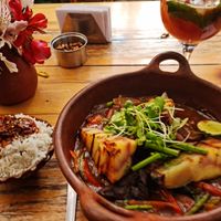 Vegan saltado at Green Point in Cusco