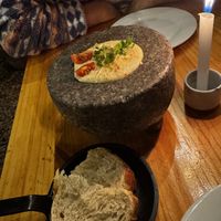 Hummus dip  at Green Point in Cusco
