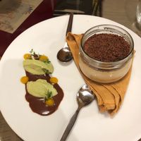 Chocolate mousse  at Green Point in Cusco