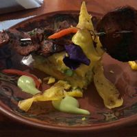 Lunch menu plate  at Green Point in Cusco