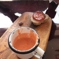 Tomato soup at Green Point in Cusco