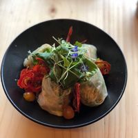 Yum! Fresh rolls  at Green Point in Cusco