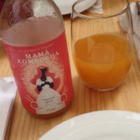 Passionfruit Kombucha made on site at Green Point in Cusco