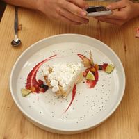 Ridiculously delicious lemon pie at Green Point in Cusco