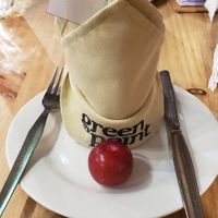 Table setting for Christmas eve at Green Point in Cusco