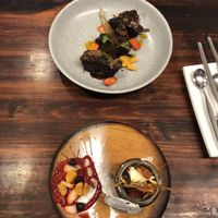 Chocolate cake and chocolate mousse  at Green Point in Cusco