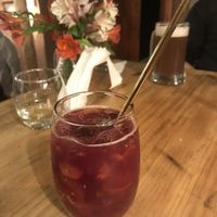 Kombucha drink at Green Point in Cusco