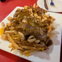 Vegan poutine add tofu at Dicky's Corner Pub in Rochester
