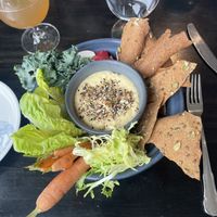 Split pea hummus  at Elora Mill Restaurant in Elora