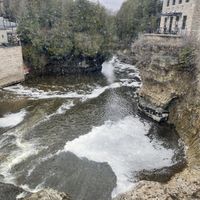 Nice view from our table!  at Elora Mill Restaurant in Elora