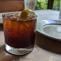 Shroudwater Shrub cocktail at Flatbread Company in North Conway