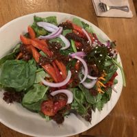 Garden salad with tons of added veggies  at Flatbread Company in North Conway