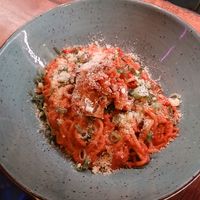 Kimchi Carbonara (vegetarian) at Minari Korean Kitchen in Stellenbosch