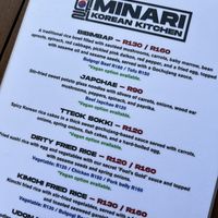   at Minari Korean Kitchen in Stellenbosch
