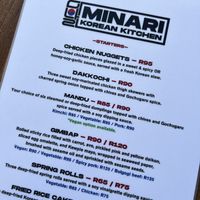   at Minari Korean Kitchen in Stellenbosch