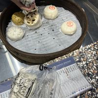 the buns in a bamboo basket   at BAO SO HARD - 包子商行 in Taipei