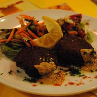 Falafel Plate.  Absolutely delicious! at Casablanca Moroccan Restaurant in Nagoya