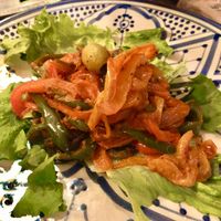 stewed pepper salad at Casablanca Moroccan Restaurant in Nagoya
