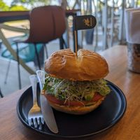 Vegan bun at Monk & Capra in Liberia