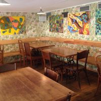 Sitting up in the restaurant at Plevel in Prague