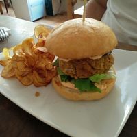 burger at Plevel in Prague