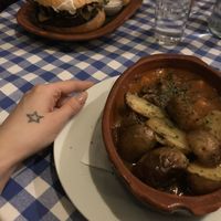 goulash and burger at Jelica in Prague