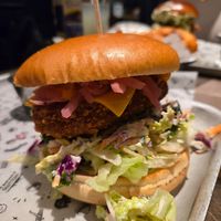 Great vegan burger! Multiple options and tastes amazing at Fat Hippo in Edinburgh