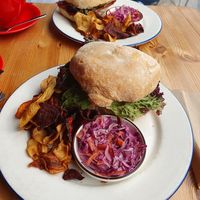 VLT and BLT at the back at Reunion Deli in Belper