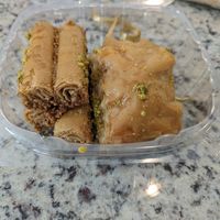 Small baklava sampler at Aladdin's Eatery in Powell