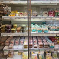 Bread spreads etc in fridge at Gimsel - De Groene Passage in Rotterdam