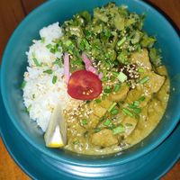 Curry thaï : PST, butternut, riz au jasmin at L'Endémique in Saint Pierre