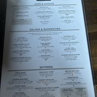 Food menu  at Cooper's in Beacon