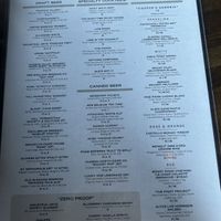 Drink menu  at Cooper's in Beacon