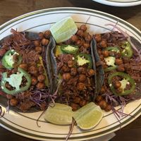 “Vegetarian” tacos which are vegan!  at Cooper's in Beacon