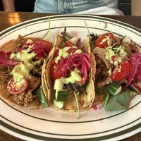 Vegan meat tacos   at Cooper's in Beacon