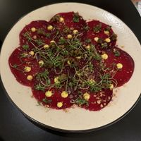 Beetroot carpaccio   at roots in Porto