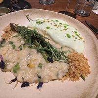 Amazing asparagus risotto   at roots in Porto