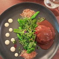 Mushroom, greens and gravy at roots in Porto
