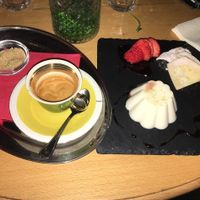 Incredible, incredible food!! Although this is a vegetarian place the food was very accustomed to vegans. Small but very well rounded and tasty options. Great starters, burger, quesadillas and curry. Finish it off with a vegan panna cotta and you're set! at Estrella in Prague