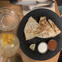 quesadilla at Estrella in Prague