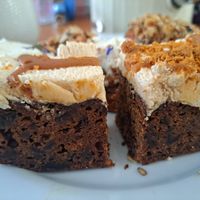 Sticky toffee biscoff cake (cut in half) at Yonder   in Keswick