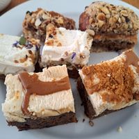 From top- hazelnut pain au chocolat, carrot cake, and sticky toffee biscoff cake. All cute in half before I remembered to take a photo at Yonder   in Keswick