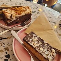 Sticky toffee biscoff cake and chocolate and coconut slice at Yonder   in Keswick