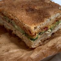 Hummus, avocado and chipotle sandwich   at Yonder   in Keswick