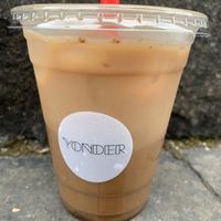 Chai latte with coconut milk  at Yonder   in Keswick