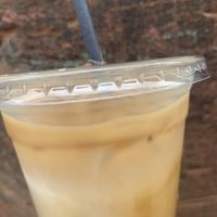 Iced latte with oat milk  at Yonder   in Keswick